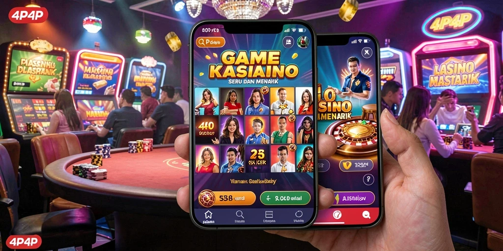 Tampilan utama gameplay Kasino yang seru di 4P4P.