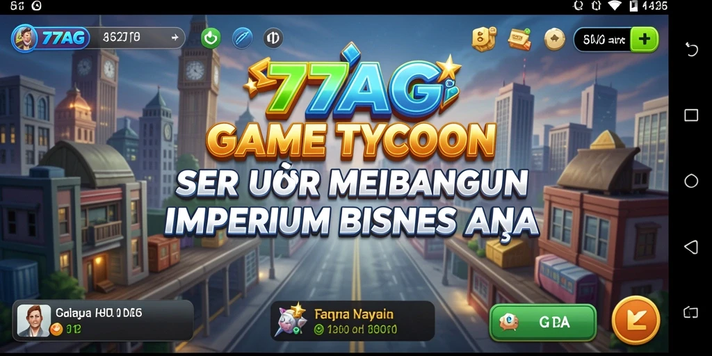Tampilan gameplay menarik dari 77AG yang menunjukkan pengelolaan bisnis.