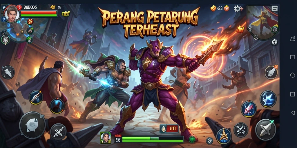 Gameplay seru dalam 88BOS dengan berbagai karakter Fighting.