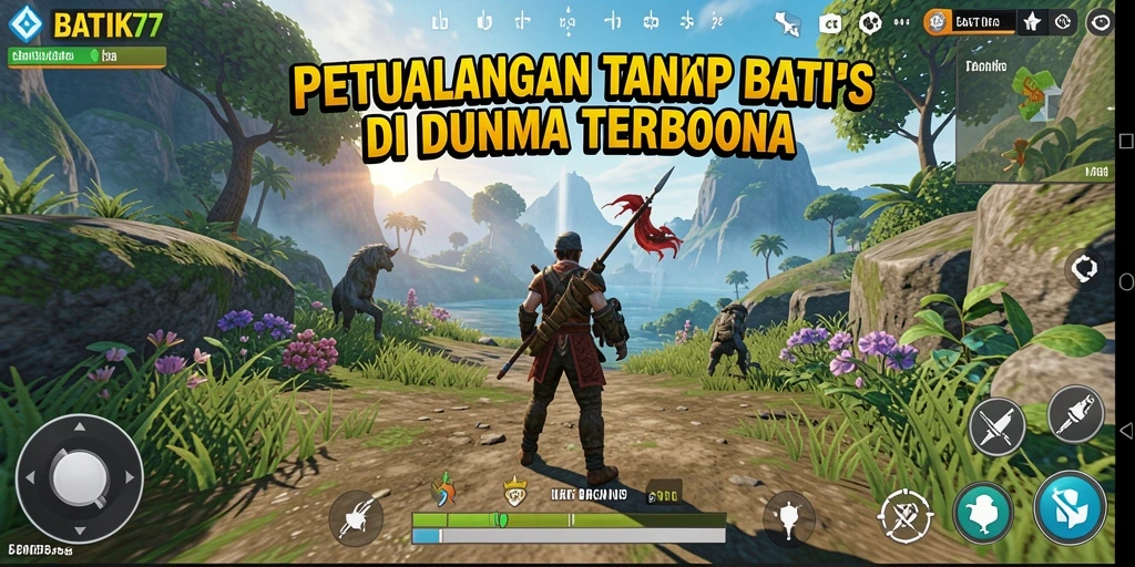 Tampilan gameplay <strong>BATIK77</strong> yang menakjubkan di dunia terbuka.