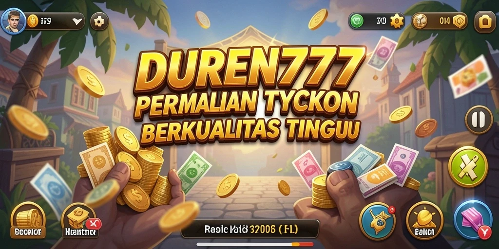 Tampilan gameplay DUREN777 yang menarik dalam genre Tycoon.