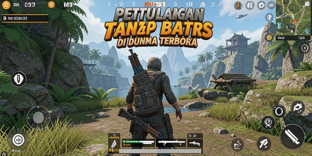 Tampilan gameplay HOT51 yang menakjubkan di dunia terbuka.