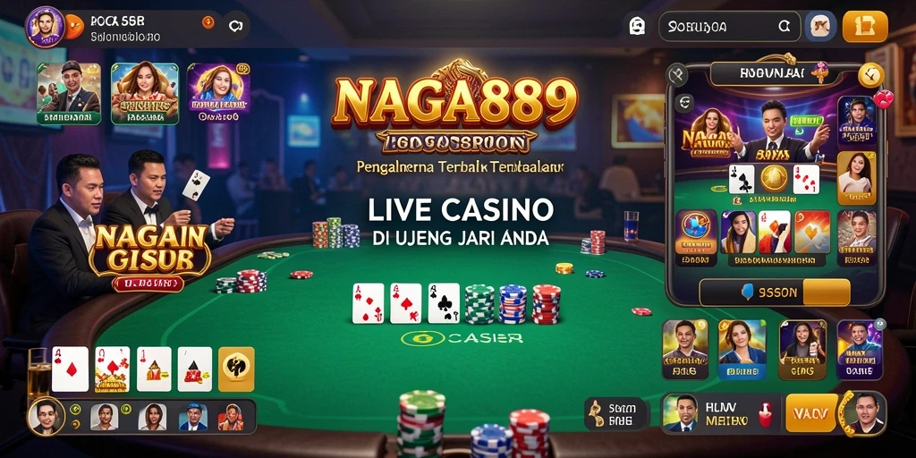 Tampilan menarik dari gameplay Live Casino NAGA889 yang mendebarkan.
