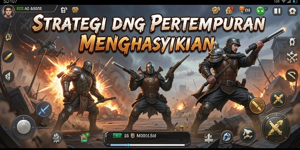 Tampilan gameplay menegangkan dalam SD107 saat merancang strategi pertempuran.