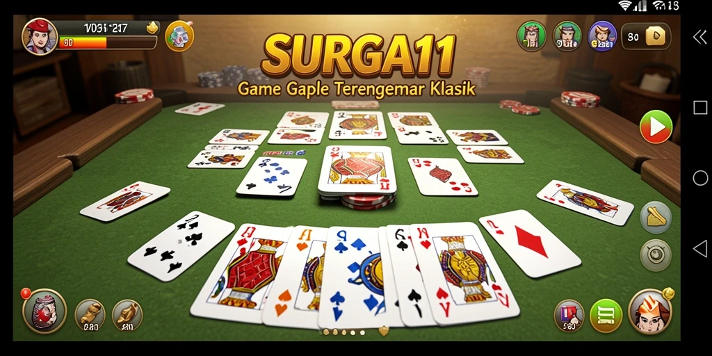 Gameplay seru Gaple di SURGA11 dengan teman-teman.