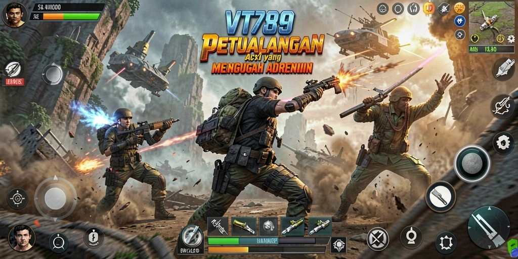 Screenshot VT789 menampilkan aksi mendebarkan dan pertarungan intens.