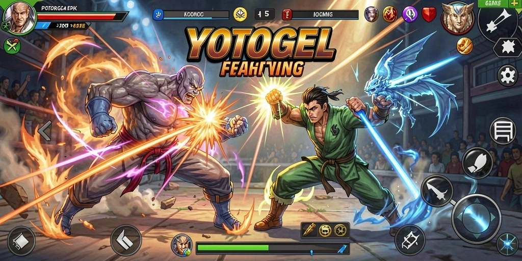 Tampilan dinamis gameplay YOTOGEL yang mendebarkan.